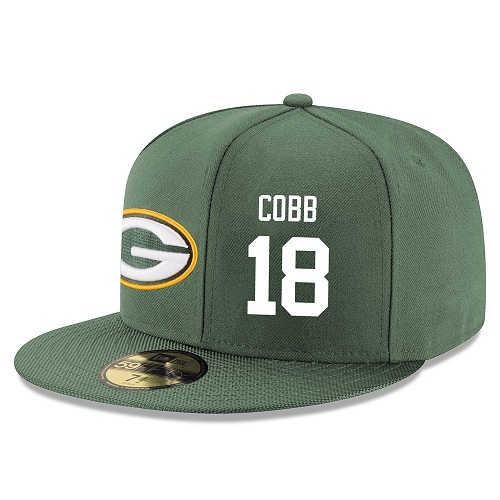 NFL Green Bay Packers #18 Randall Cobb Stitched Snapback Adjustable Player Hat - Green/White